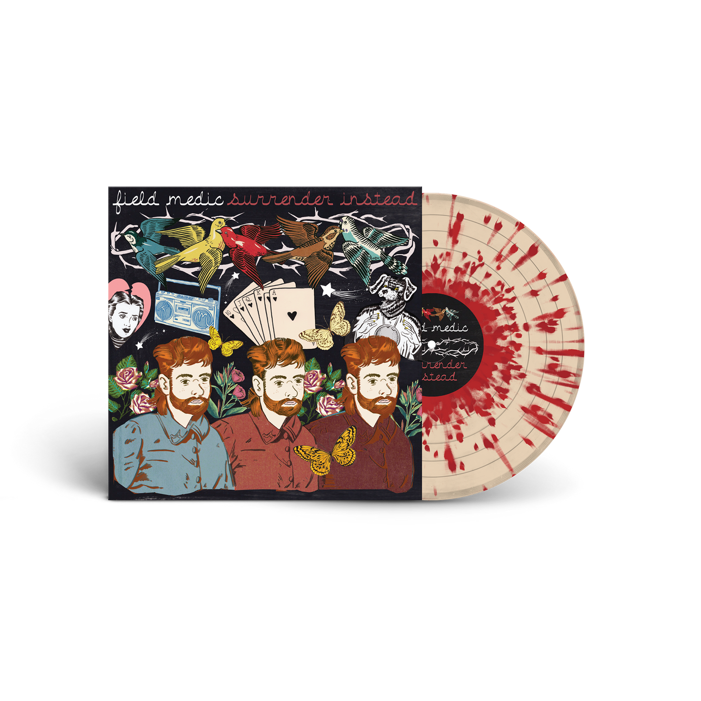 Surrender Instead - Bone White with Red Splatter Vinyl